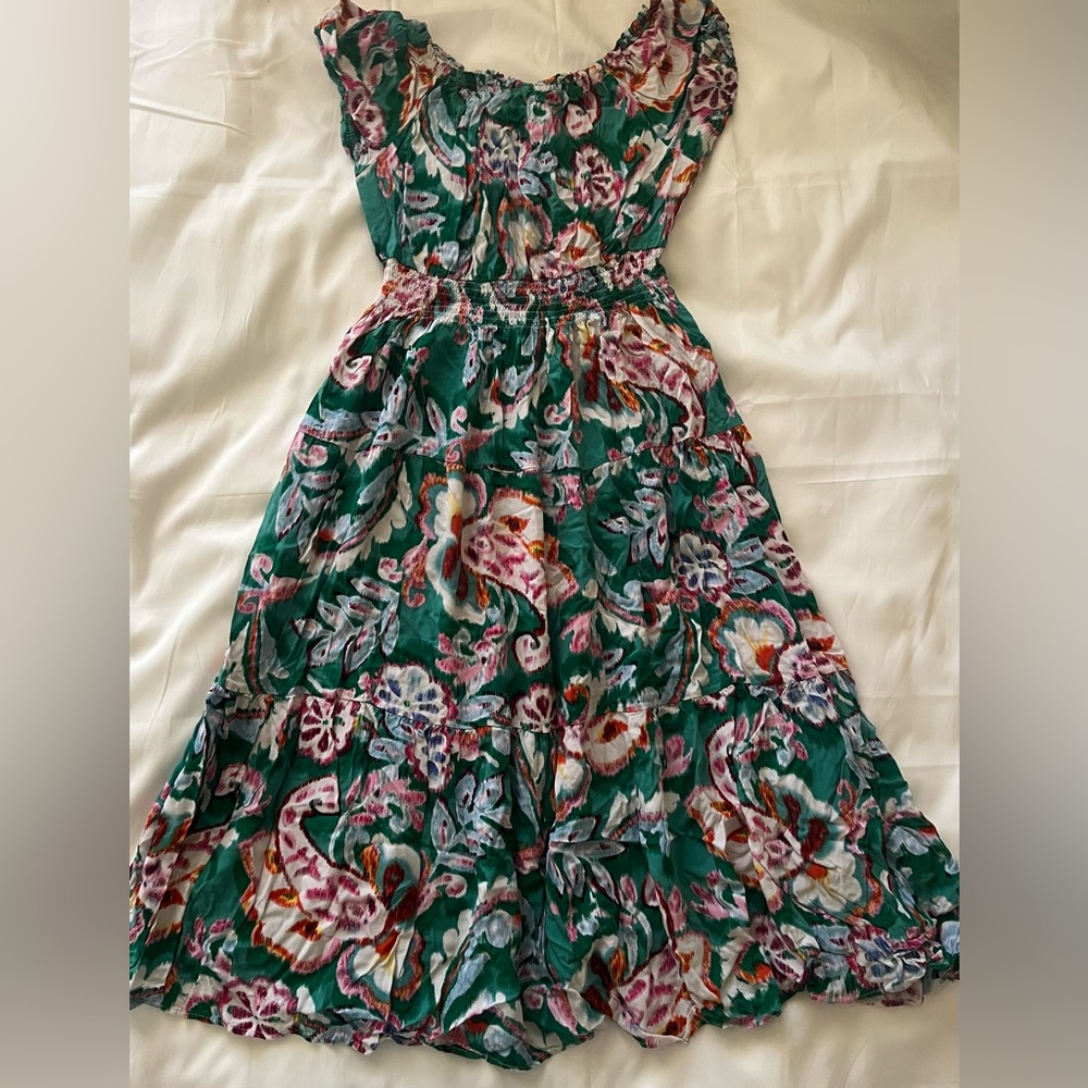 Floral Green Dress